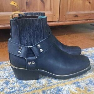 Pskaufman No.2037 OFFROAD Women's Harness boot in Black Oiled Leather